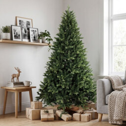 Homcom 7Ft Artificial Christmas Tree, Solid Fir Wood Stand, Green - thumbnail 9