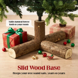Homcom 7Ft Artificial Christmas Tree, Solid Fir Wood Stand, Green - thumbnail 8