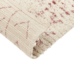 Beliani Beige Cotton Rug 80 X 150 Cm - Hand-Tufted Geometric Flatweave For Living Room - thumbnail 5