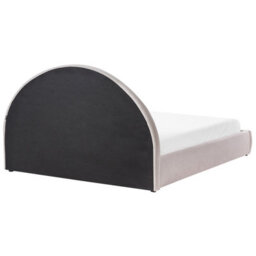 Beliani Ottoman Bed Chenille Mouzon 160 X 200 Cm (Eu King Size) Taupe - thumbnail 6