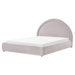 Beliani Ottoman Bed Chenille Mouzon 160 X 200 Cm (Eu King Size) Taupe - thumbnail 4