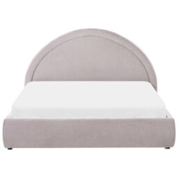 Beliani Ottoman Bed Chenille Mouzon 160 X 200 Cm (Eu King Size) Taupe - thumbnail 5