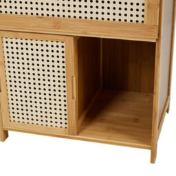Thehotsale Wooden Nightstand Storage Cabinet With Sliding Door Natural - thumbnail 5