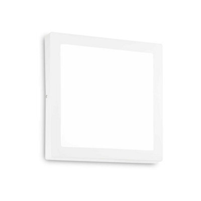 Ideal Lux Universal Integrated Led 40Cm Square Semi Flush Light White 4300Lm 4000K