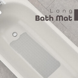 Divchi Shower Bath Mat Non Slip Anti Mould & Mildew With Strong Suction Cups Grip And Drain Holes Clear 40X100Cm - thumbnail 2