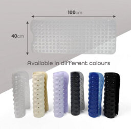 Divchi Shower Bath Mat Non Slip Anti Mould & Mildew With Strong Suction Cups Grip And Drain Holes Clear 40X100Cm - thumbnail 5