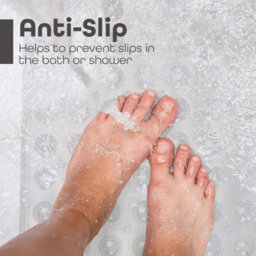 Divchi Shower Bath Mat Non Slip Anti Mould & Mildew With Strong Suction Cups Grip And Drain Holes Clear 40X100Cm - thumbnail 3