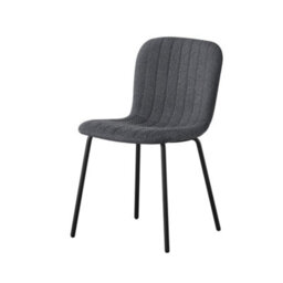 MCC Direct Set Of 4 Teddy Faux Fur Stitched Design Dining Chairs Dark Grey Bella By Mcc - thumbnail 2