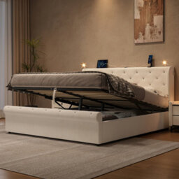 Matteo Modern Wooden Bed Frame - Natural Finish - Easy Home Assembly For Uk Diy - thumbnail 2