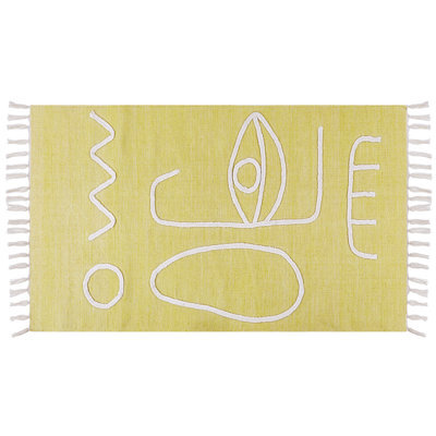 Beliani Outdoor Rug Yavu Yellow 80 X 150 Cm - image 1