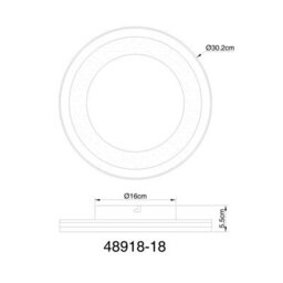 Luminosa Lighting Luminosa Clarino Integrated Led Semi Flush Ceiling Light White Led 3000K - thumbnail 6