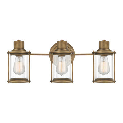 Luminosa Lighting Elstead Quoizel Riggs Wall Lamp Weathered Brass, Ip44