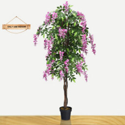 Costway 180Cm Realistic Artificial Wistera Flower Tree Fake Greenery Plants Potted Plant - thumbnail 9