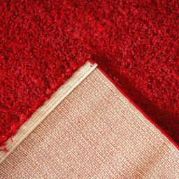 "Bravich Bright Red Thick Shaggy Rug - California - 200X290Cm (6'8""x9'7"")" - thumbnail 4