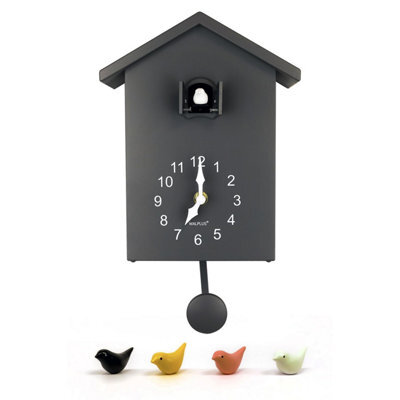 Walplus Cuckoo Clock With Four Working Bird And Pendulum - Elegant Bird Clock For Wall Decor, Classic Cookoo Clock - 25Cm X 20Cm - image 1