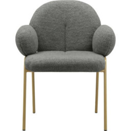 Dorel Dining Chair Set Of 2 In Teddy Fabric Dark Grey - thumbnail 3