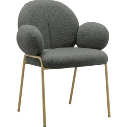 Dorel Dining Chair Set Of 2 In Teddy Fabric Dark Grey - thumbnail 5