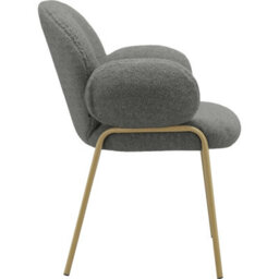 Dorel Dining Chair Set Of 2 In Teddy Fabric Dark Grey - thumbnail 4