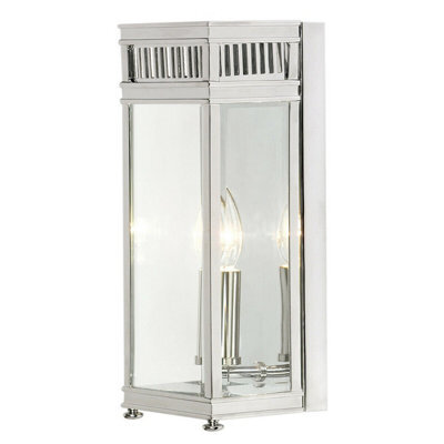 Stylish Outdoor Ip44 Flush Light With Led E14 Bulb - Polished Chrome Finish