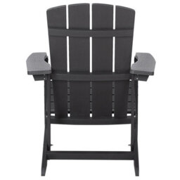 Beliani Garden Chair Adirondack With Footstool Dark Grey - thumbnail 7