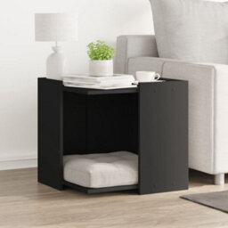Walplus Black Cat Litter Box Enclosure 53X53X51 Cm Engineered Wood - thumbnail 3