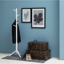 Furniture To Go Bremen Coat Stand In White Lacquered Rubberwood - thumbnail 3