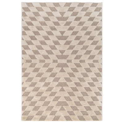 Loomed Silver Grey Diamond Living Area Rug 160Cm X230Cm - image 1