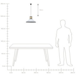 Wyld And Coco Natural Rattan Pendant Lamp With White Fabric Shade, Adjustable Cord, Warm White Light - thumbnail 7