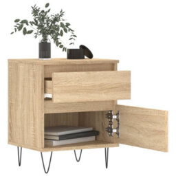 Berkfield Bedside Cabinets 2 Pcs Sonoma Oak 40X35X50 Cm Engineered Wood - thumbnail 4