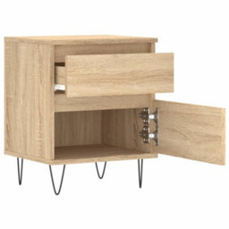 Berkfield Bedside Cabinets 2 Pcs Sonoma Oak 40X35X50 Cm Engineered Wood - thumbnail 7