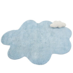 Beliani Kids Rug Hodka  Light Blue 80 X 120 Cm Cotton With Cushion - thumbnail 1