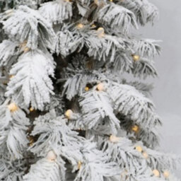 Best Artificial 8Ft Pre Lit Pearl Led Heavy Snow Flocked Arbol Christmas Tree With Extra Large Downward Sweeping Hinged Branches - thumbnail 2