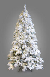 Best Artificial 8Ft Pre Lit Pearl Led Heavy Snow Flocked Arbol Christmas Tree With Extra Large Downward Sweeping Hinged Branches - thumbnail 5
