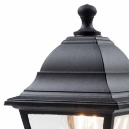 First Choice Lighting Set Of 2 Cambridge - Black Four Sided Lantern Ip44 Outdoor Post Lights - thumbnail 3