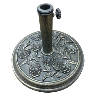 Pagoda Bronze Effect Resin Parasol Base Bronze (45 X 34Cm)