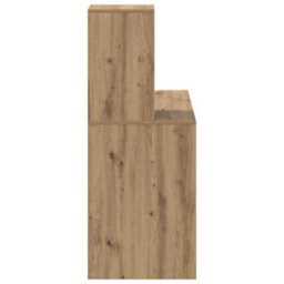 Berkfield Artisan Oak Writing Desk Artisan Oak Mdf With Oak Veneer Medium - thumbnail 5