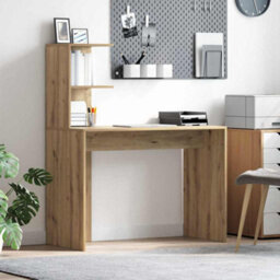 Berkfield Artisan Oak Writing Desk Artisan Oak Mdf With Oak Veneer Medium