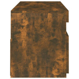 Berkfield Modern Tv Cabinet With Led Lights Smoked Oak 120X35X40 Cm - thumbnail 9