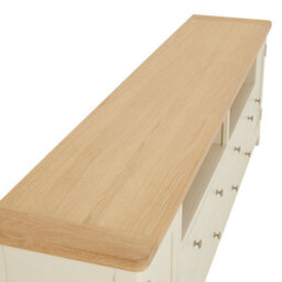 The Furniture Market Marbury Cream Painted Xxl Widescreen Tv Unit Stand Up To 100 Tv Size - thumbnail 6