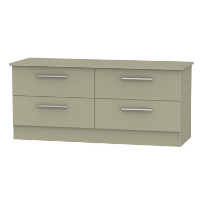 Trent 4 Drawer Bed Box In Mushroom & Mushroom Matt (Ready Assembled) - image 1