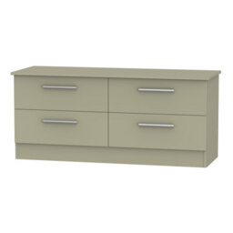 Trent 4 Drawer Bed Box In Mushroom & Mushroom Matt (Ready Assembled) - thumbnail 1