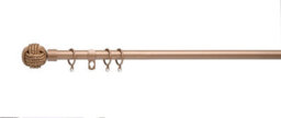 Lister Cartwright 19 mm Extendable Metal Curtain Poles  - Bronze (Knotted Finials, 70 - 120 Cm) - thumbnail 2