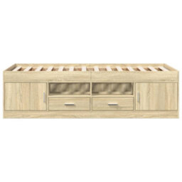 Berkfield Daybed With Drawers Without Mattress Sonoma Oak 75X190 Cm Small Single - thumbnail 4