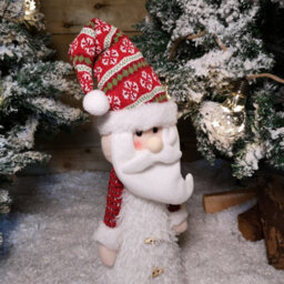 Samuel Alexander 46Cm Battery Operated Led Standing White Santa Christmas Decoration - thumbnail 9