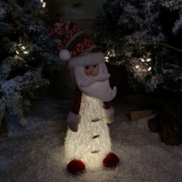 Samuel Alexander 46Cm Battery Operated Led Standing White Santa Christmas Decoration - thumbnail 8