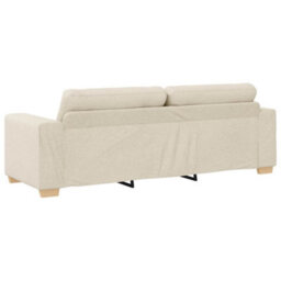 Vidaxl Sofa With Cushion With Pillow Beige 220 X 78 X 84 Cm Linen - thumbnail 6