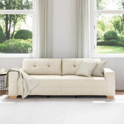 Vidaxl Sofa With Cushion With Pillow Beige 220 X 78 X 84 Cm Linen