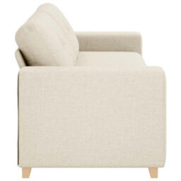 Vidaxl Sofa With Cushion With Pillow Beige 220 X 78 X 84 Cm Linen - thumbnail 5