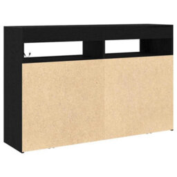 Berkfield Sideboard Black Oak Engineered Wood 116 X 30 X 75 Cm - thumbnail 8