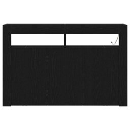 Berkfield Sideboard Black Oak Engineered Wood 116 X 30 X 75 Cm - thumbnail 6